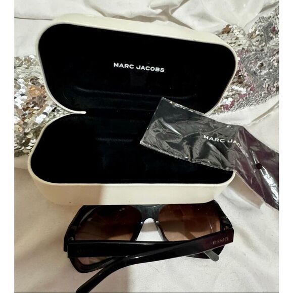 Versace Sunglasses Black  Oversized Bling- Crystal/rhinestone  VE4183B Designer